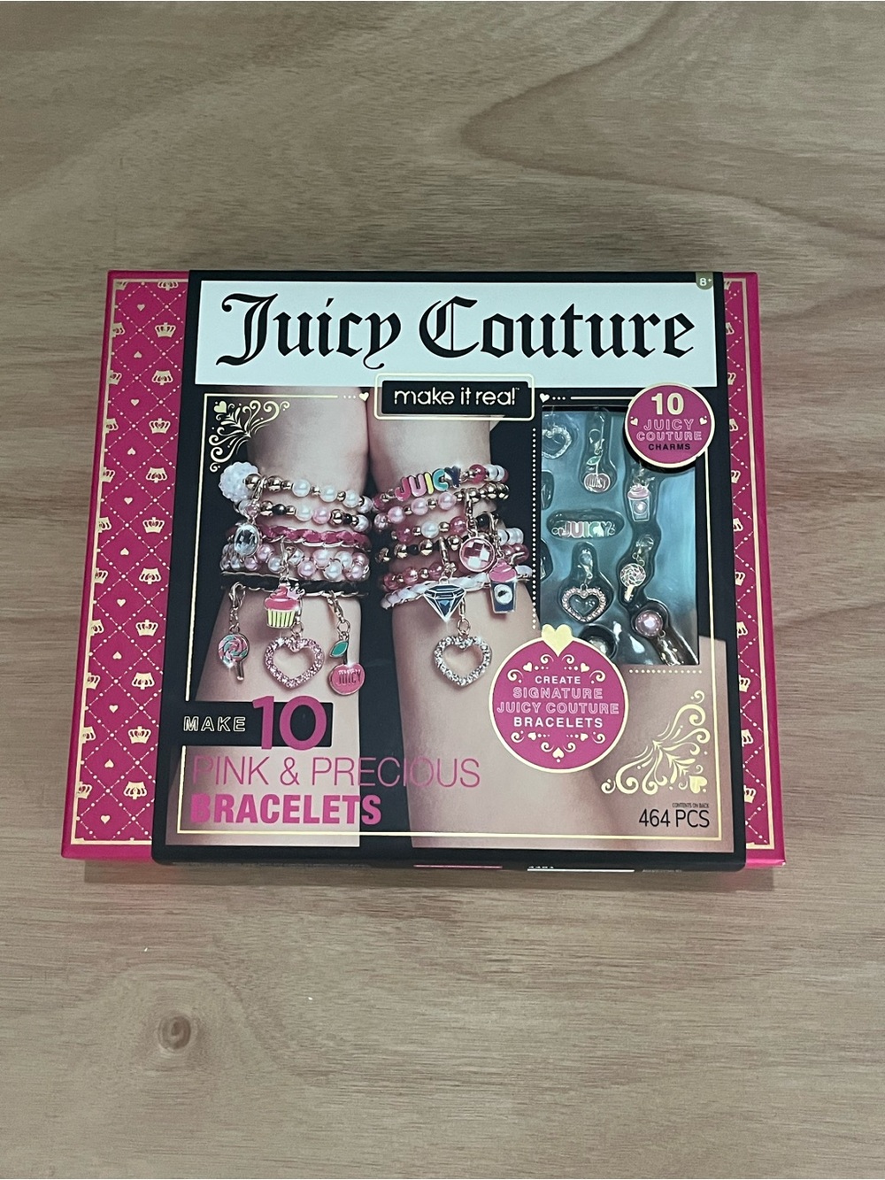 Juicy Couture Pink, White & Gold Charm Bracelet Kit